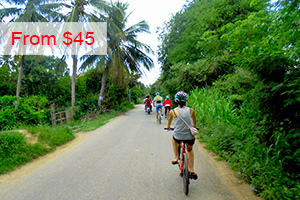 Cycling to Banteay Srei Temple